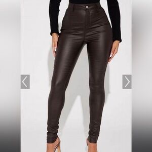 Fashion Nova Chocolate Brown High Rise Pants